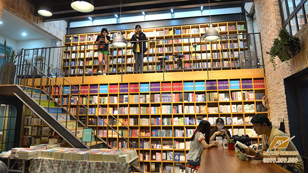 Không gian quán cafe sách còn là chỗ cho các bạn thích chụp ảnh