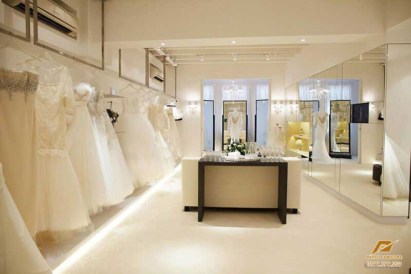 Thiết kế showroom áo cưới ấn tượng