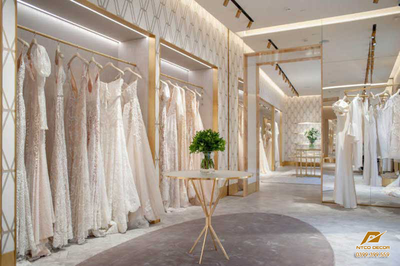 Thiết kế showroom áo cưới hiện đại