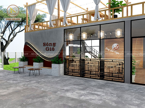 Thiết kế quán cafe Sóng Gió tại Cao Lãnh - Đồng Tháp