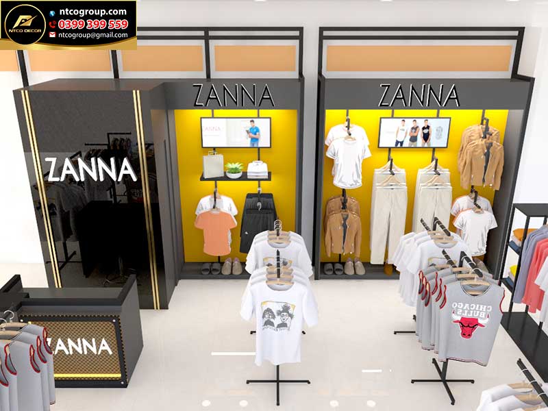 Thiết kế shop thời trang Zanna Aeon mall Tân Phú TPHCM