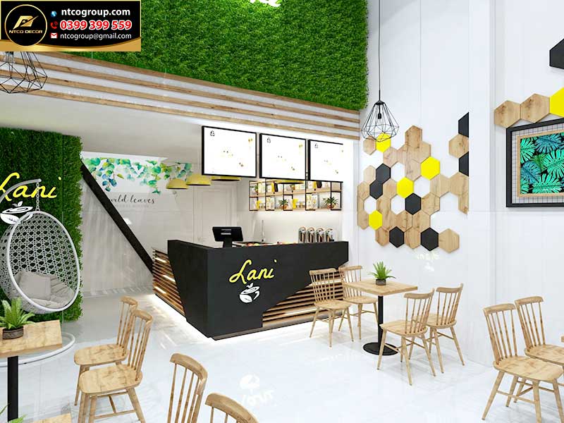 Thiết kế quán cafe gác lửng Lani quận Tân Bình