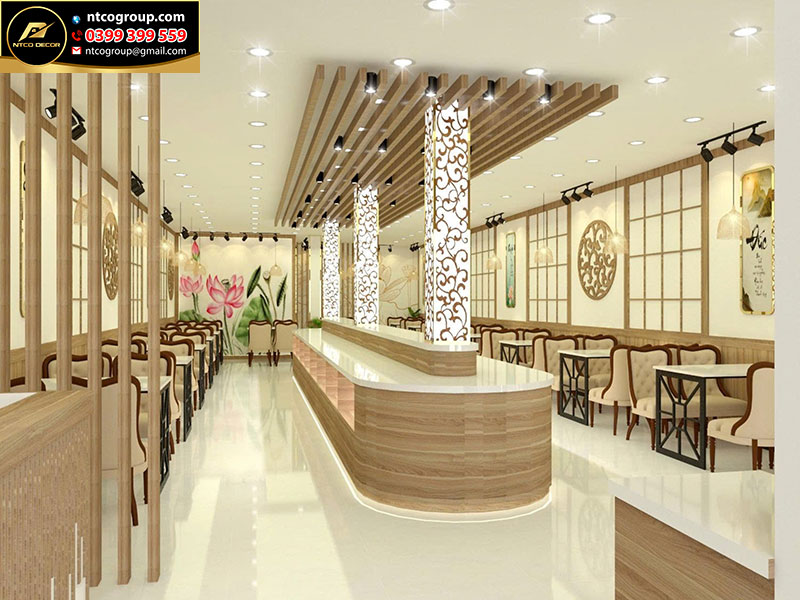 Thiết kế nhà hàng buffet chay Tâm Ngọc