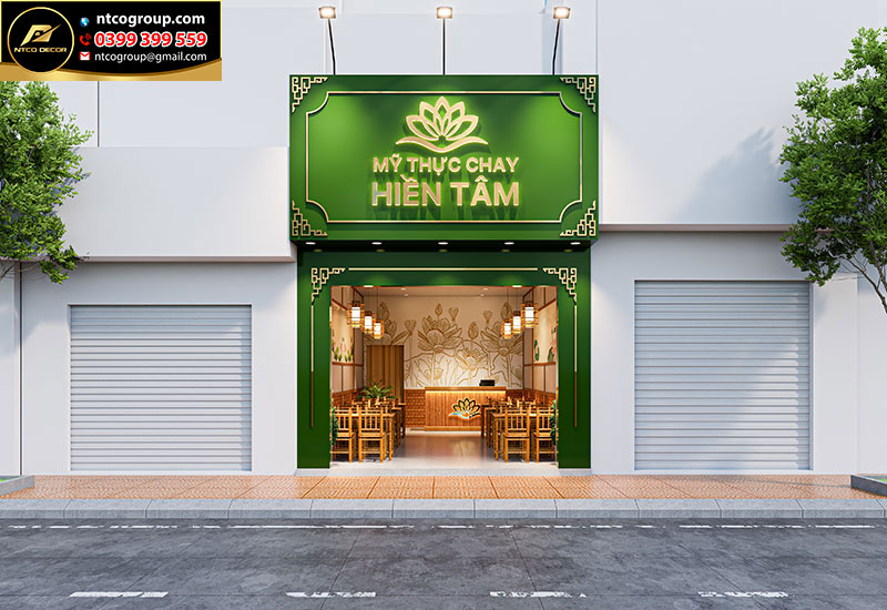 thiết kế quán chay - thiết kế nhà hàng chay-thiết kế quán ăn chay