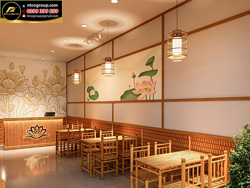 Thiết kế quán ăn chay Hiền Tâm