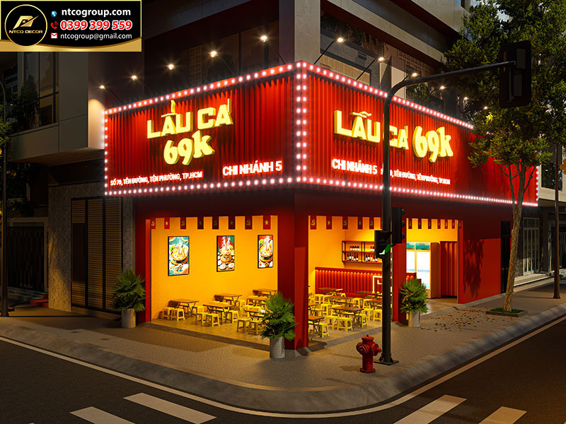 Thiết kế thi công quán lẩu cá đẹp