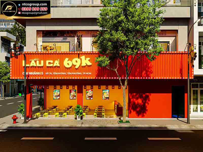 Thiết kế quán lẩu, thi công quán lẩu đẹp