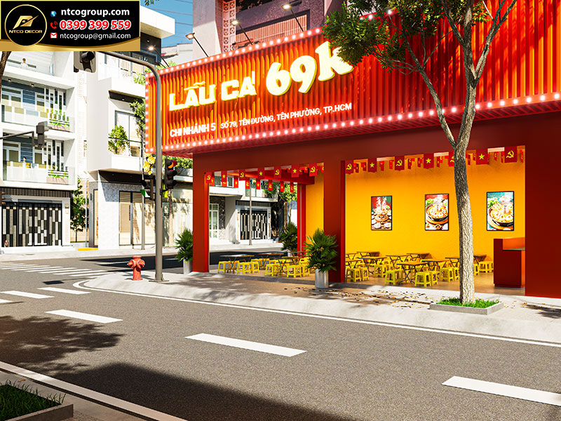 Thiết kế bảng hiệu quán lẩu nướng 69k